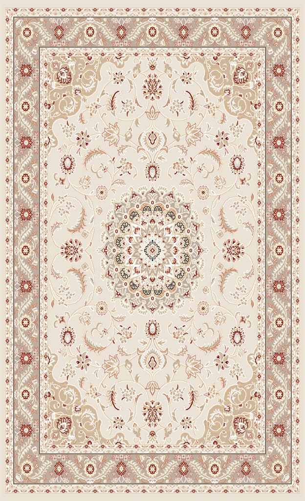 Classic cream Turkish carpet design